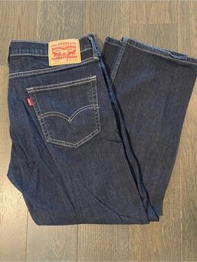 Levis 504 Dark Indigo Straight-Leg Jeans